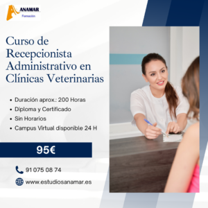 Curso Recepcionista - Administrativo/a en Clínicas Veterinarias