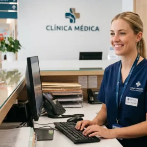 Matricula Curso de Recepcionista Administrativo de Clínica Médica Privada · 120 h